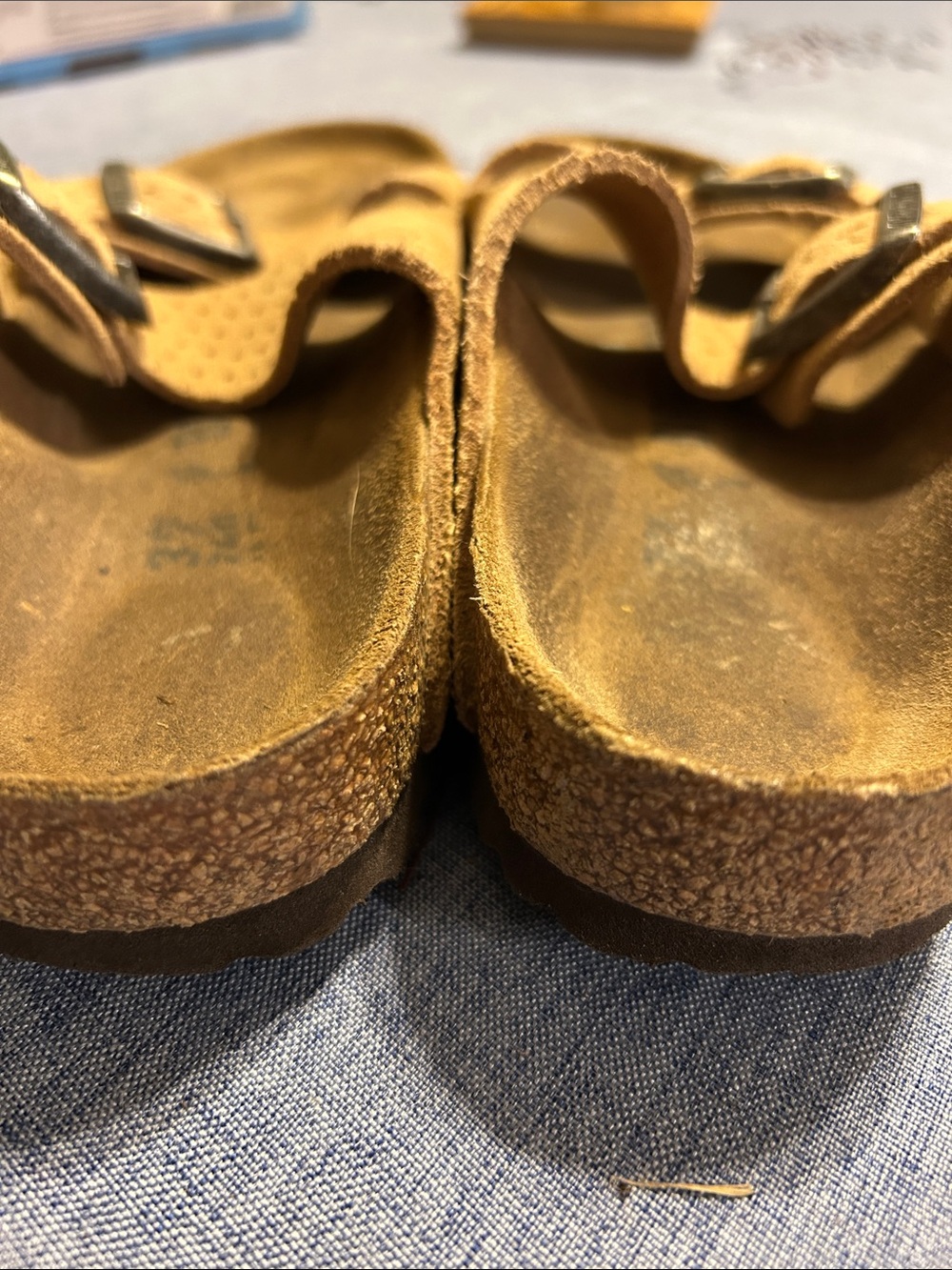 Birkenstock Double-Buckle Suede Sandals in Tan - Picture 4 of 4